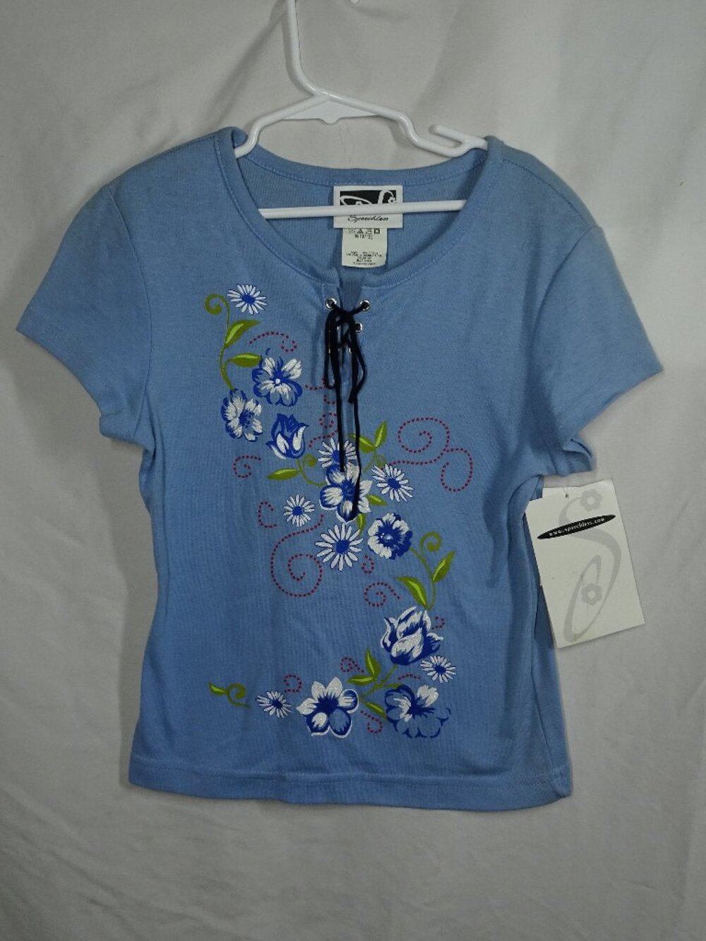 Vintage Y2K Speechless Girls Youth Floral Top Shirt Size M (10-12)